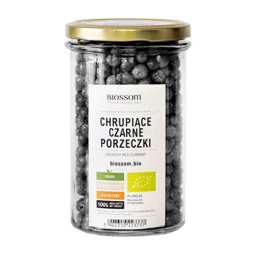 CZARNE PORZECZKI LIOFILIZOWANE CHRUPIĄCE BEZGLUTENOWE BIO 100 g - BIOSSOM-1 35124 