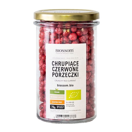 CZERWONE PORZECZKI LIOFILIZOWANE CHRUPIĄCE BEZGLUTENOWE BIO 70 g - BIOSSOM-1 35125 