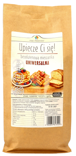 MIESZANKA UNIWERSALNA BEZ DODATKU CUKRÓW BEZGLUTENOWA 1 kg - PIĘĆ PRZEMIAN-1 35159 