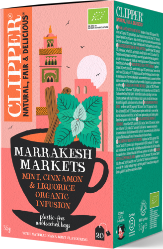 HERBATKA Z MIĘTĄ, CYNAMONEM I LUKRECJĄ (MARRAKESH MARKETS) BIO (20 x 1,75 g) 35 g - CLIPPER-1 35161 