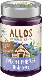 MUS JAGODOWY (75 % OWOCÓW) BEZGLUTENOWY BIO 200 g - ALLOS