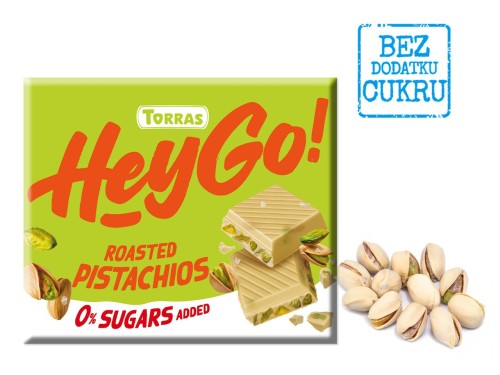 CZEKOLADA BIAŁA Z PISTACJAMI BEZ DODATKU CUKRÓW BEZGLUTENOWA 60 g - TORRAS-1 35189 