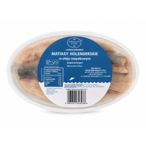 MATIAS MSC W OLEJU RZEPAKOWYM 250 g - SMOLIN FISH (NA ZAMÓWIENIE)-1 35209 