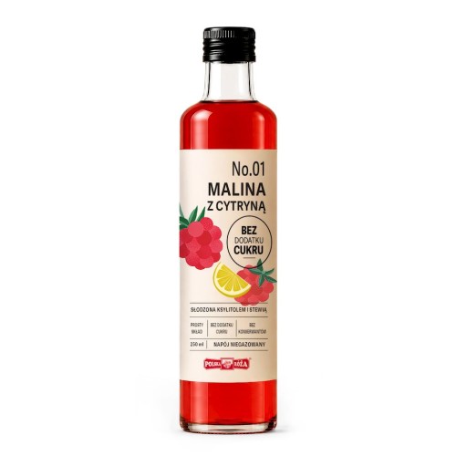 NAPÓJ MALINA Z CYTRYNĄ BEZ DODATKU CUKRÓW 250 ml - POLSKA RÓŻA-1 35213 