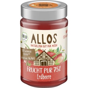 MUS TRUSKAWKOWY (75 % OWOCÓW) BEZGLUTENOWY BIO 200 g - ALLOS