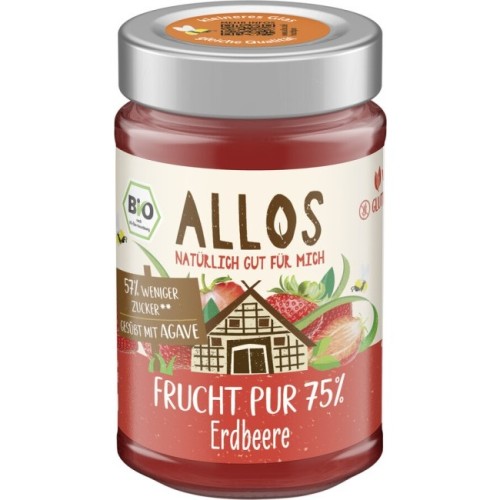 MUS TRUSKAWKOWY (75 % OWOCÓW) BEZGLUTENOWY BIO 200 g - ALLOS-1 35230 