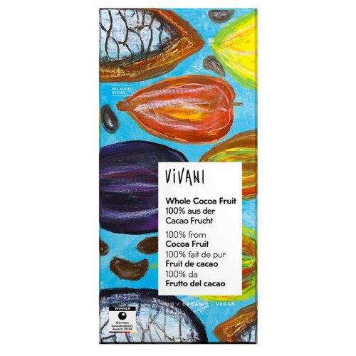 TABLICZKA KAKAOWA Z CAŁEGO OWOCU KAKAOWCA BIO 80 g - VIVANI-1 35242 