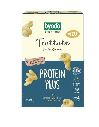 MAKARON PROTEINOWY (SEMOLINOWY Z DYNIĄ) SPIRALE TROTTOLE BIO 400 g - BYODO-1 35247 