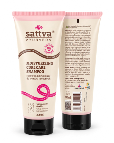 SZAMPON NAWILŻAJĄCY DO WŁOSÓW KRĘCONYCH 200 ml - SATTVA (AYURVEDA)-1 35253 