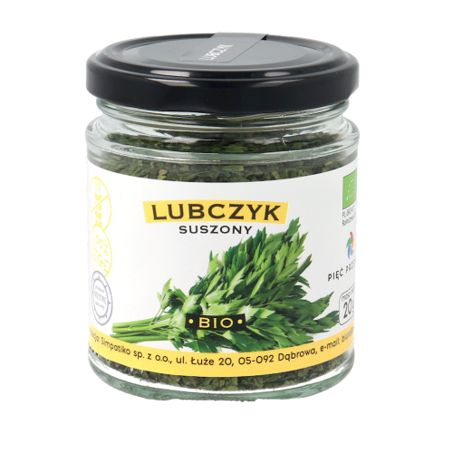 LUBCZYK SUSZONY BEZGLUTENOWY BIO 20 g - PIĘĆ PRZEMIAN-1 35285 