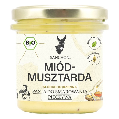 PASTA KANAPKOWA MIÓD - MUSZTARDA BEZGLUTENOWA BIO 135 g -  SANCHON-1 35325 