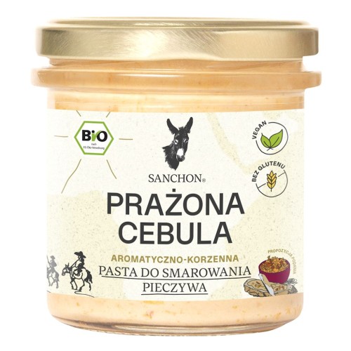 PASTA KANAPKOWA PRAŻONA CEBULA BEZGLUTENOWA BIO 135 g -  SANCHON-1 35327 