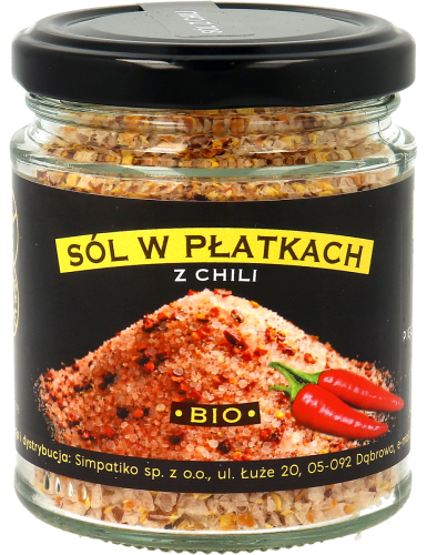SÓL HIMALAJSKA Z CHILI W PŁATKACH BEZGLUTENOWA BIO 85 g - PIĘĆ PRZEMIAN-1 35333 