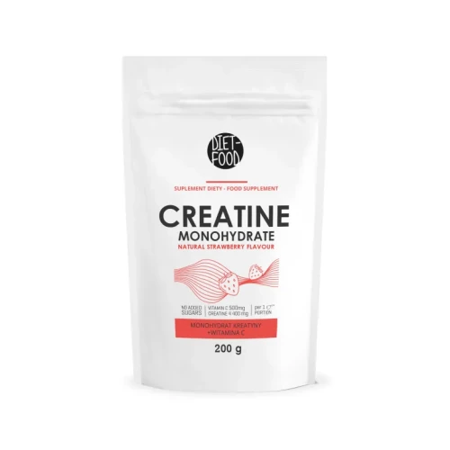 KREATYNA Z WITAMINĄ C O SMAKU TRUSKAWKOWYM 200 g - DIET-FOOD-1 35348 