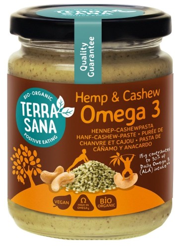 KREM OMEGA-3 Z ORZECHÓW NERKOWCA I NASION KONOPI BIO 250 g - TERRASANA-1 35381 