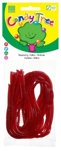 ŻELKI NITKI MALINOWE BEZGLUTENOWE BIO 75 g - CANDY TREE-1 35387 