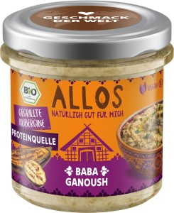 PASTA KANAPKOWA PROTEINOWA BABA GANOUSH BEZGLUTENOWA BIO 140 g - ALLOS