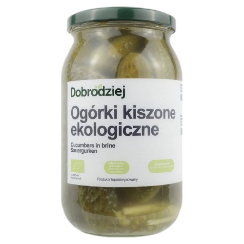 OGÓRKI KISZONE BEZGLUTENOWE BIO 900 g (500 g) - DOBRODZIEJ-1 35397 