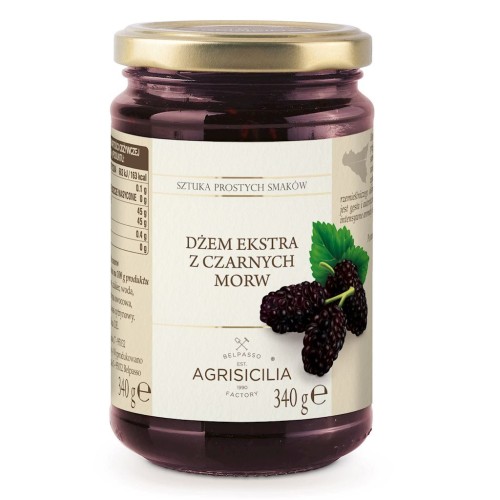 DŻEM EKSTRA Z CZARNEJ MORWY BIO 340 g - AGRISICILIA-1 35401 