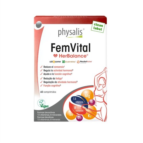 TABLETKI NA WITALNOŚĆ DLA KOBIET (FEMVITAL) 60 szt. - PHYSALIS (HERBALANCE)-1 35412 