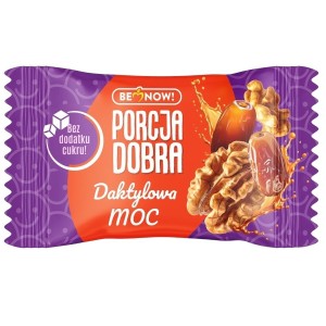 PRZEKĄSKA DAKTYLOWO - ORZECHOWA Z KAROBEM BEZ DODATKU CUKRÓW 20 g - PORCJA DOBRA