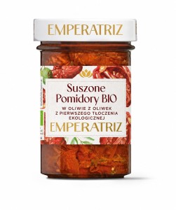 POMIDORY SUSZONE W OLIWIE Z OLIWEK EXTRA VIRGIN BIO 180 g - EMPERATRIZ