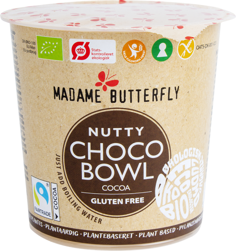 OWSIANKA BŁYSKAWICZNA CZEKOLADA - ORZECHY LASKOWE BEZGLUTENOWA BIO 55 g - MADAME BUTTERFLY-1 35425 