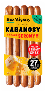 KABANOSY O SMAKU SEROWYM ROŚLINNE 160 g - BEZMIĘSNY