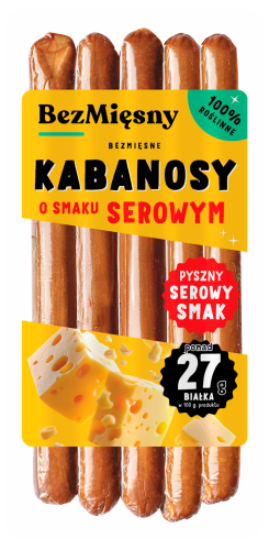 KABANOSY O SMAKU SEROWYM ROŚLINNE 160 g - BEZMIĘSNY-1 35432 