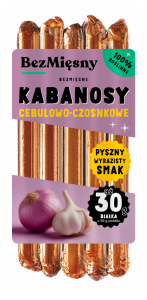 KABANOSY CEBULOWO - CZOSNKOWE ROŚLINNE 160 g - BEZMIĘSNY