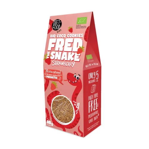 CIASTKA BŁONNIKOWE KOKOSOWE Z TRUSKAWKAMI BIO 80 g - DIET-FOOD (KIDS)-1 35441 