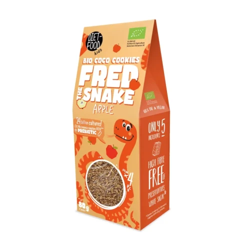 CIASTKA BŁONNIKOWE KOKOSOWE Z JABŁKAMI BIO 80 g - DIET-FOOD (KIDS)-1 35442 