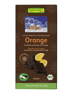 CZEKOLADA GORZKA Z POMARAŃCZĄ BIO 80 g - RAPUNZEL (PRODUKT SEZONOWY)