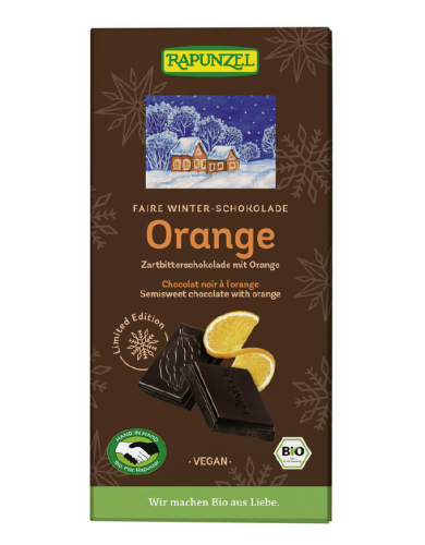 CZEKOLADA GORZKA Z POMARAŃCZĄ BIO 80 g - RAPUNZEL (PRODUKT SEZONOWY)-1 35455 