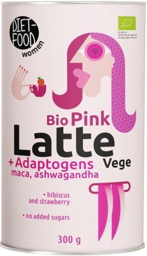LATTE PINK VEGE BEZ DODATKU CUKRÓW BIO 300 g - DIET-FOOD-1 35467 