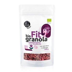 GRANOLA FIT Z ADAPTOGENAMI BEZ DODATKU CUKRÓW BIO 200 g - DIET-FOOD