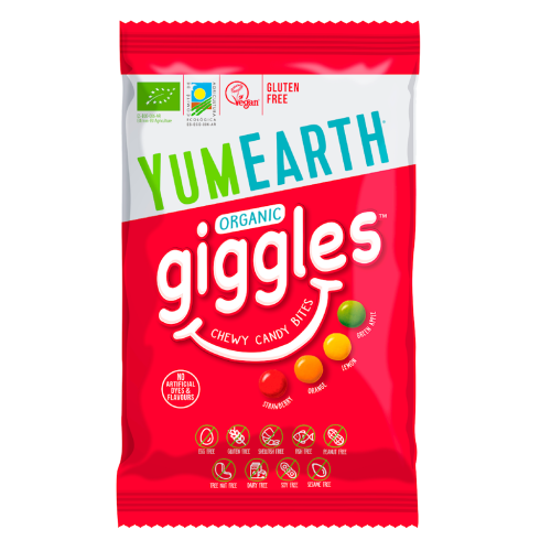 DRAŻE MIĘKKIE (GIGGLES) BEZGLUTENOWE BIO 40 g - YUM EARTH-1 35488 