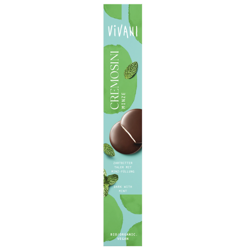 CZEKOLADKI GORZKIE Z NADZIENIEM MIĘTOWYM BIO 100 g - VIVANI-1 35503 