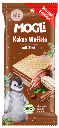 WAFELKI Z KREMEM KAKAOWO - CYNAMONOWYM BIO 15 g - MOGLI (PRODUKT SEZONOWY)-1 35504 