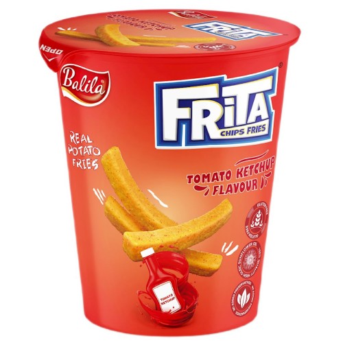 FRYTKI ZIEMNIACZANE SMAŻONE O SMAKU KETCHUPU BEZGLUTENOWE 40 g - BALILA-1 35519 