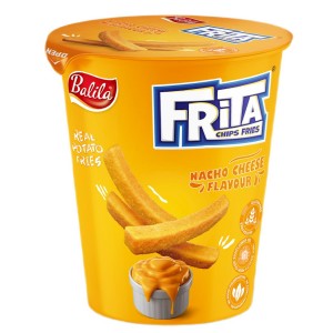 FRYTKI ZIEMNIACZANE SMAŻONE O SMAKU SERA NACHO BEZGLUTENOWE 40 g - BALILA