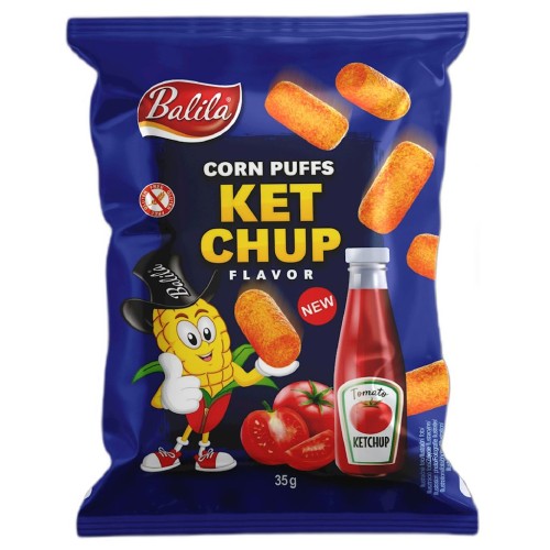 CHRUPKI KUKURYDZIANE O SMAKU KETCHUPU BEZGLUTENOWE 35 g - BALILA-1 35522 