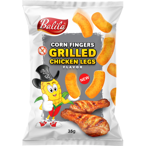 CHRUPKI KUKURYDZIANE O SMAKU GRILLOWANEGO KURCZAKA BEZGLUTENOWE 35 g - BALILA-1 35524 