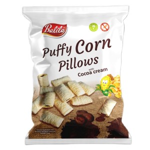 PODUSZKI KUKURYDZIANE Z KREMEM KAKAOWYM BEZGLUTENOWE 70 g - BALILA