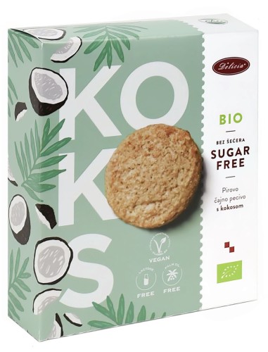 CIASTKA ORKISZOWE KOKOSOWE BEZ CUKRU BIO 135 g - DELICIA-1 35535 