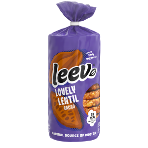 WAFLE Z SOCZEWICY PROTEINOWE O SMAKU CZEKOLADOWYM BEZGLUTENOWE BIO 130 g - LEEV