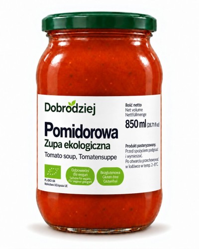 ZUPA POMIDOROWA BEZGLUTENOWA BIO 850 ml  - DOBRODZIEJ-1 35555 
