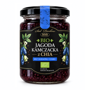 JAGODA KAMCZACKA Z CHIA BEZ DODATKU CUKRÓW BIO 240 g - SAD DANKÓW