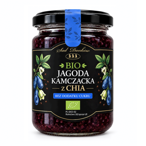 JAGODA KAMCZACKA Z CHIA BEZ DODATKU CUKRÓW BIO 240 g - SAD DANKÓW-1 35565 