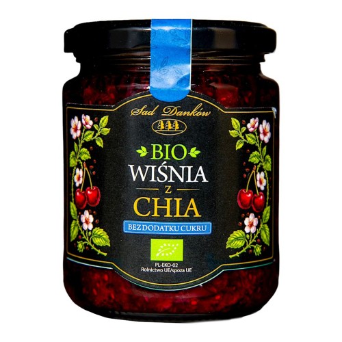 WIŚNIA Z CHIA BEZ DODATKU CUKRÓW BIO 240 g - SAD DANKÓW-1 35567 